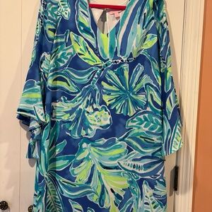 Lilly Pulitzer Rosalia Dress Multicolor Lined 3/4 Bell Sleeves